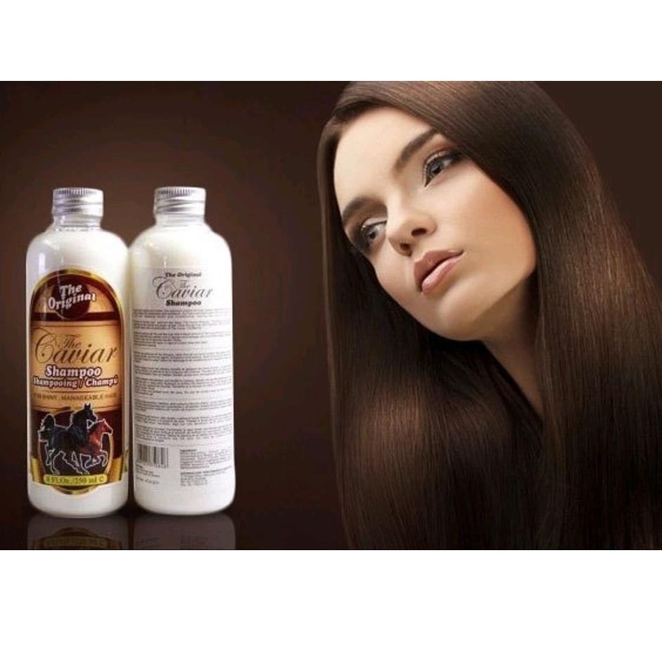 Asli's murah SHAMPO KUDA - Penyubur Rambut Paket Caviar BPOM Original [Shampoo + Conditioner] / Jami
