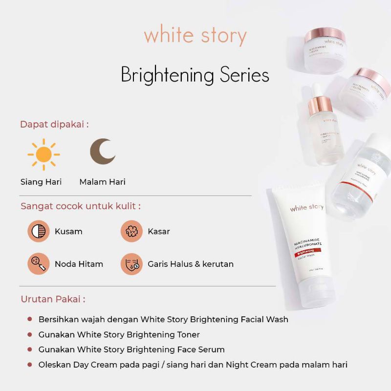 WHITE STORY BRIGHTENING SERIES DAY &amp; NIGHT CREAM 15GR