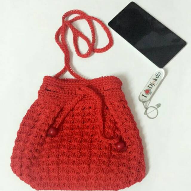Tas Selempang Rajut Mini