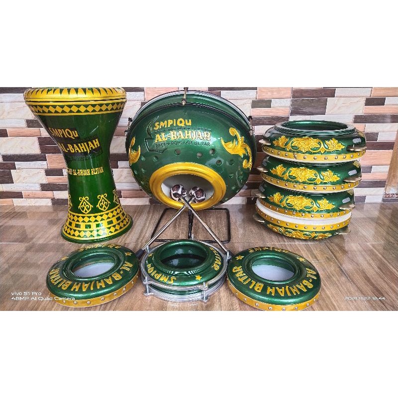 Hadroh / Rebana Full Set Ukir