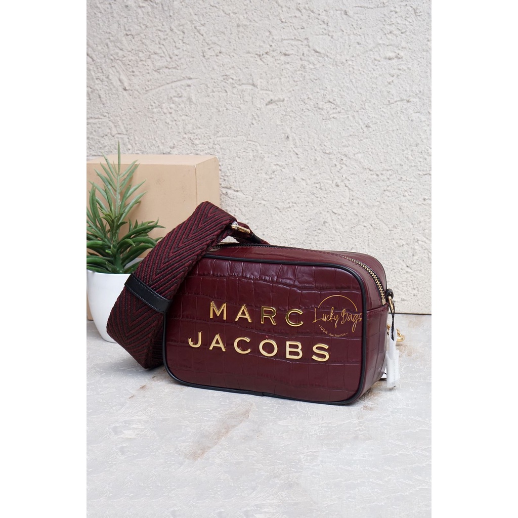tas mj original/marc jacobs Flash crossbody with croco leather