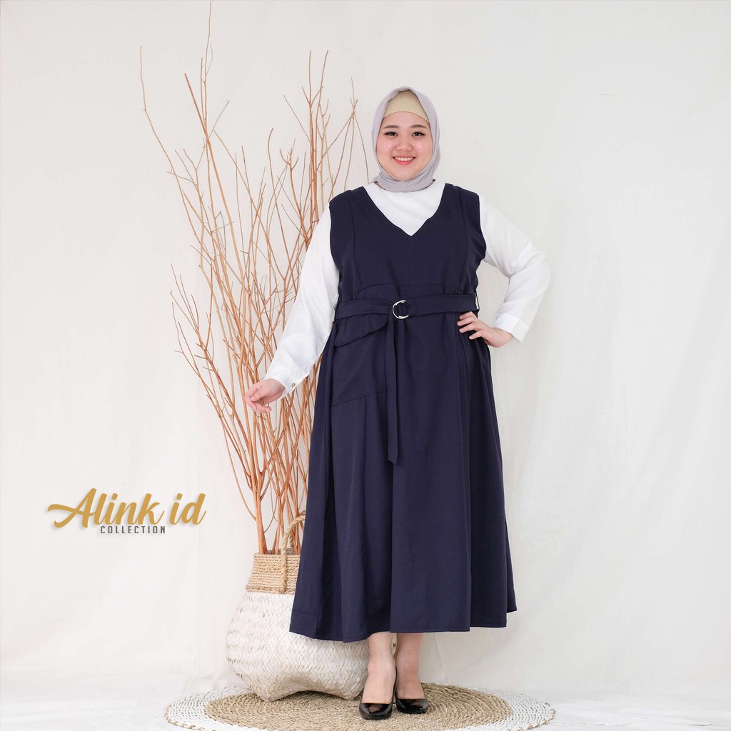 Alink.Id | Gamis Wanita Jumbo Ghina | Dress Muslim wanita | Gamis Terbaru | Gamis Ukuran Jumbo