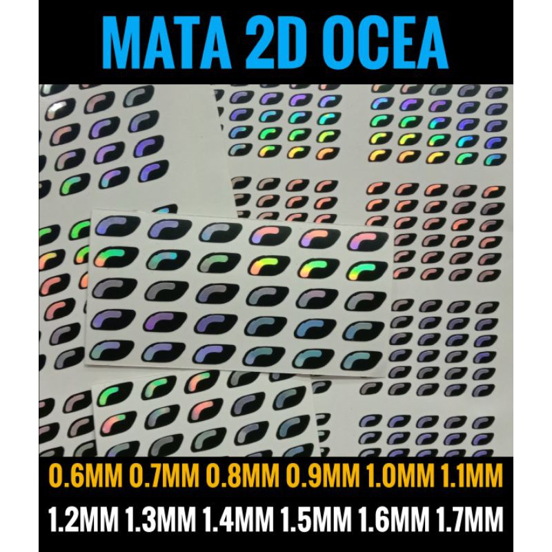 Mata 2D Ocea Sticker Mata Ikan Metal Jig