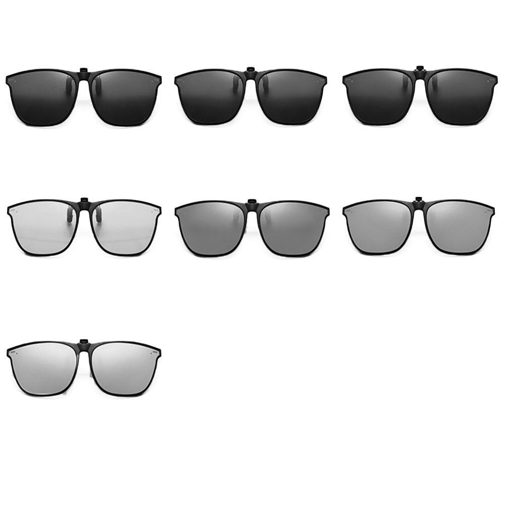 [Elegan] Clip On Kacamata Hitam Polarized Vintage Goggles Perlindungan UV Anti Silau Untuk Wanita Pria Night Vision Glasses