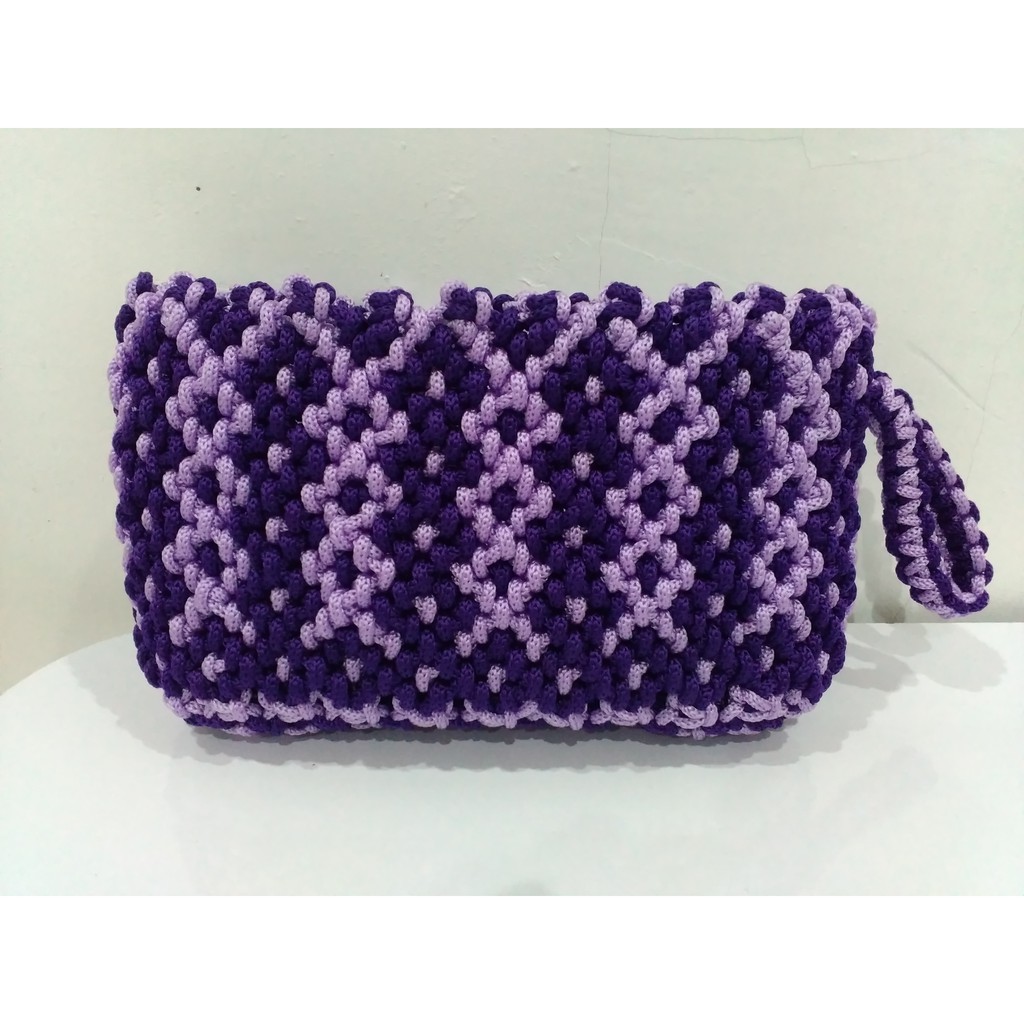 Dompet Anyam/ Dompet Rajut Tali Kur Sebaguna/ Dompet Handmade/ Motif Etnik/ Bebas Pilih Warna