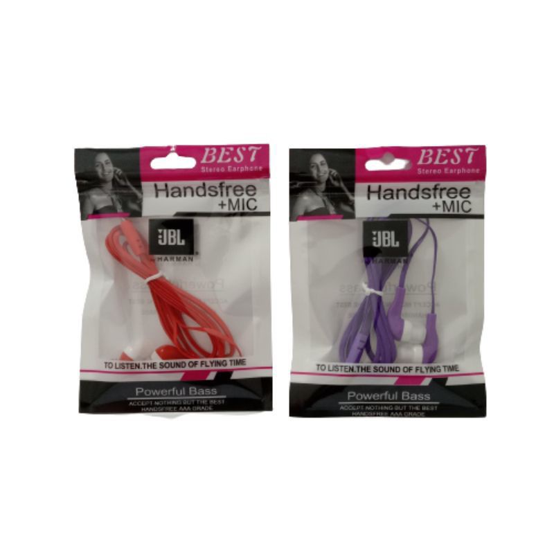 Headset Handsfree JB10 + Mic Premium Quality Streo Purebas JB-10 Handsfree jbl