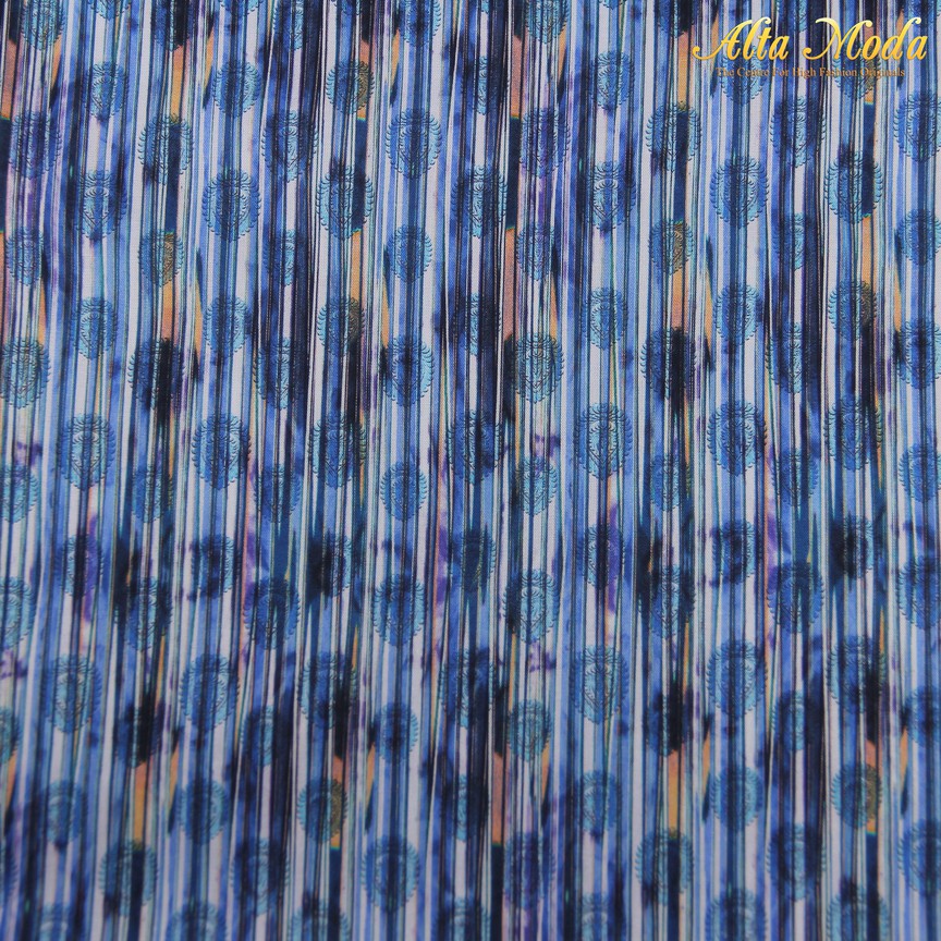

Alta Moda Cotton Shirting Putih Motif Garis Biru Warna-Warni (1M)