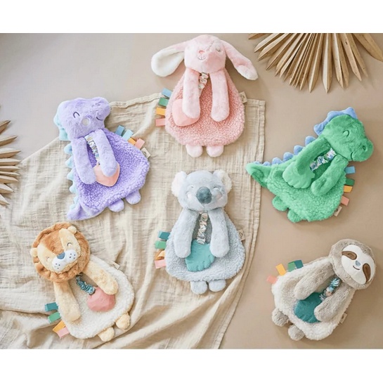 Itzy Ritzy LOVEY Plush And Silicone Teether Christmas Toy Mainan Boneka Bunny Koala Sloth Soft Lucu Gigitan Bayi Soother Gums