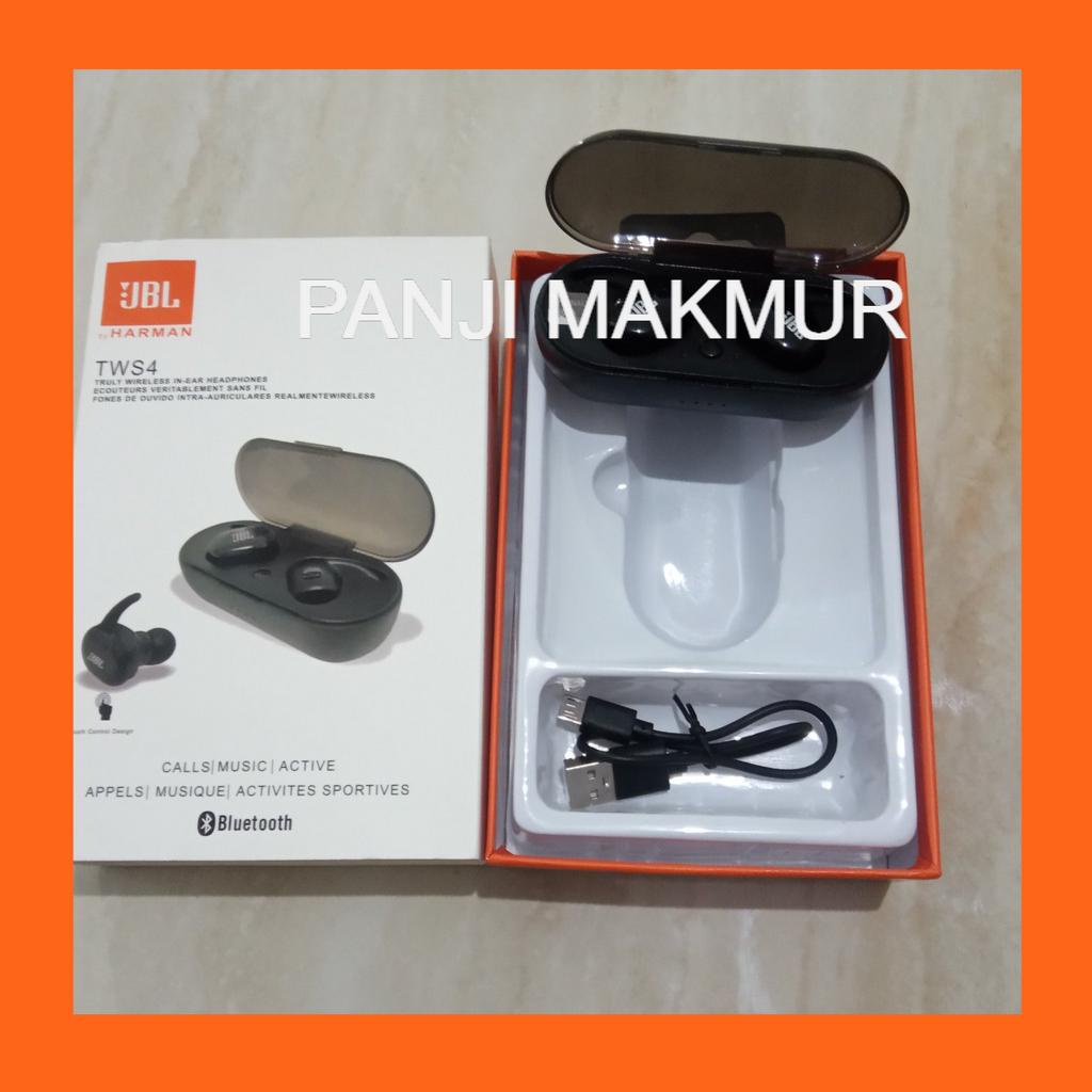 Earphone Bluetooth TWS 4 / Headset Wireless Bluetooth TWS4 TWS-4