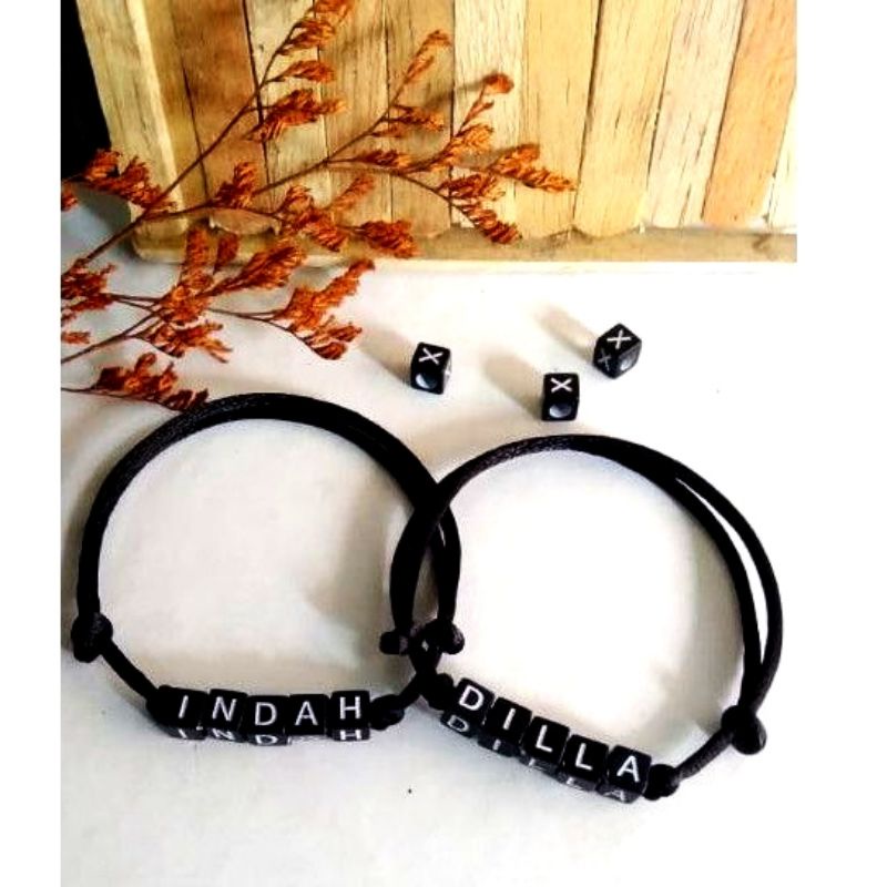 GELANG NAMA / GELANG TALI SATIN / GELANG COUPLE/ GELANG TALI / GELANG REQUEST NAMA