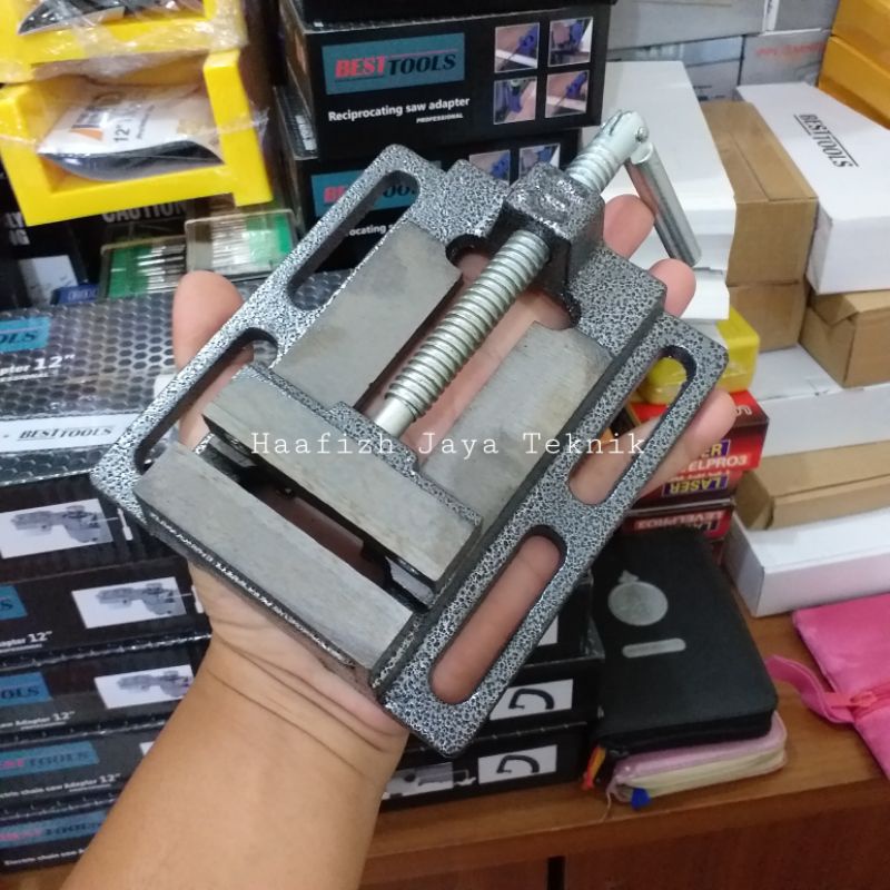 Catok Borr Duduk Ragum Meja 3 inch - Tanggem Bais - Bench Vise - Catok Ceper Penjepit Serbaguna