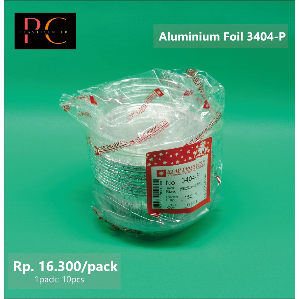 Tempat aluminium foil / kue aluminium foil / aluminium foil cup / aluminium foil tray - 3404P