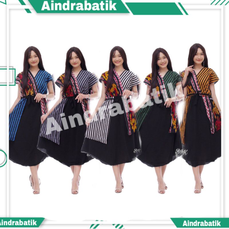 Aindra Batik Pekalongan Dress Batik Kebaya Ayamia Kimono Kombinasi Ikatan Cinta Andin Amanda Manopo