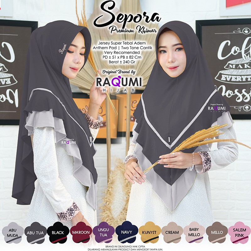 Hijab Instan Sepora Premium Jersey Super Original Raqumi-6