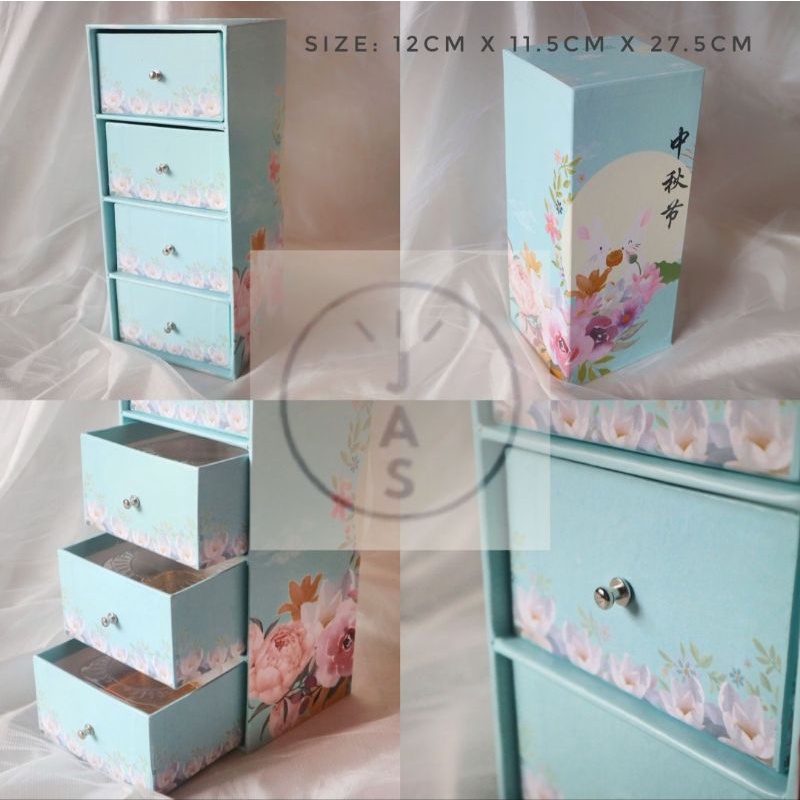 kotak mooncake 4 susun hardbox / handmade edisi mooncake