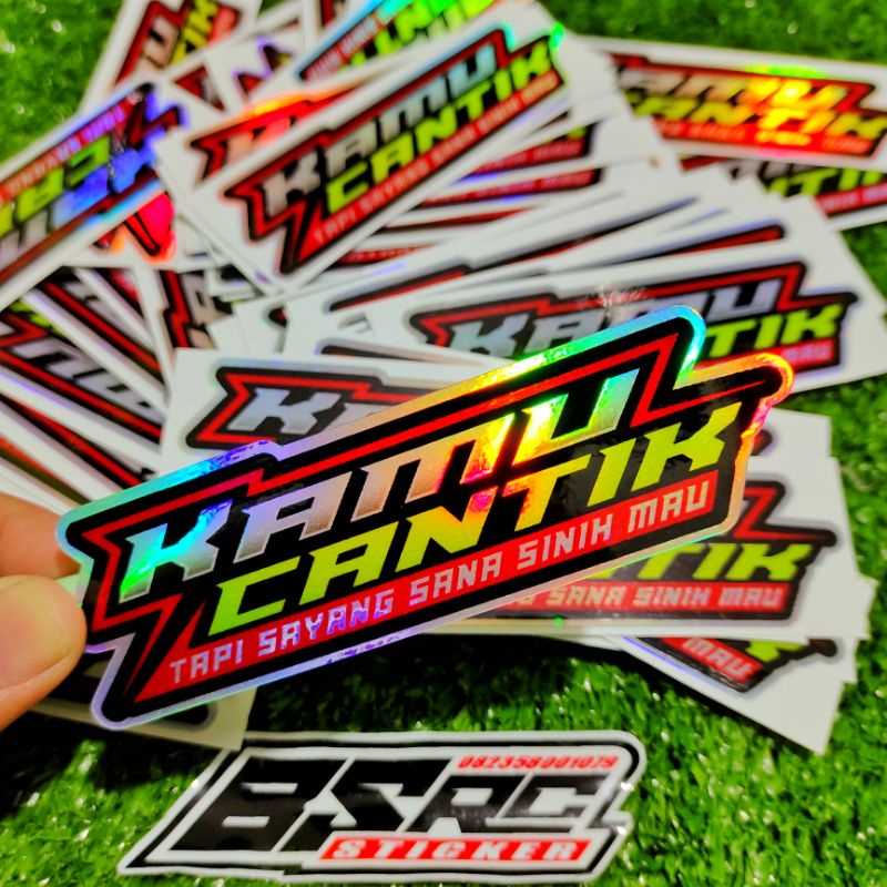 

sticker kamu cantik hologram / stiker viral