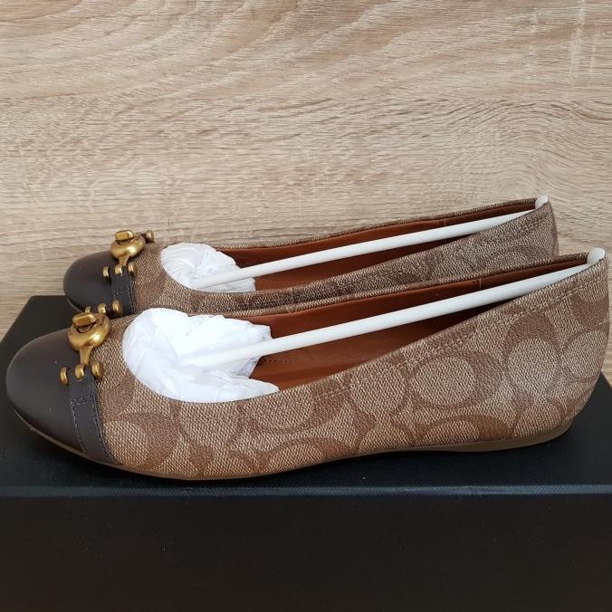 Sepatu Wanita Coach Leila Ballet Flat Asli Original