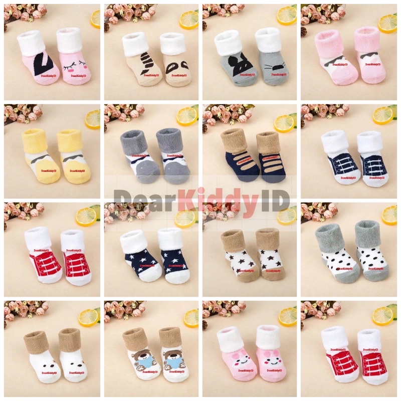 DK 16 Kaos Kaki Bayi Lucu Lipat Bahan Tebal / Baby Socks Fashion