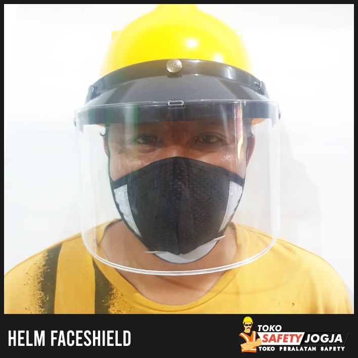 HELM FACE SHIELD APD SAFETY ANTI DROPLET PELINDUNG MUKA POLYCARBONATE SNI