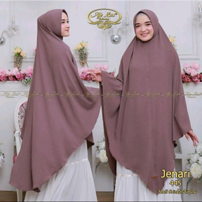 Aje zas//khimar jenari Ori Aje zas/bergo cringkel /bergi instan cringkel / khimar jumbo jilbab
