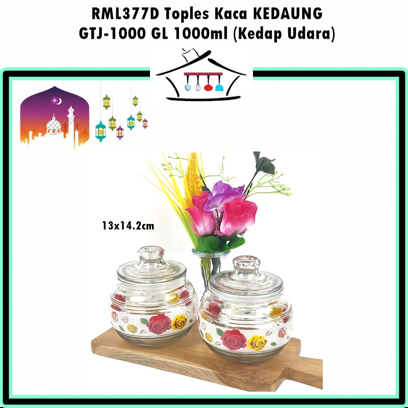 RML377D Toples Kaca/Toples Kedap Udara KEDAUNG GTJ-1000 GL 1000ml