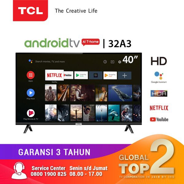 Solusi LED TCL 32A3 32 INCH ANDROID SMART TV Diskon