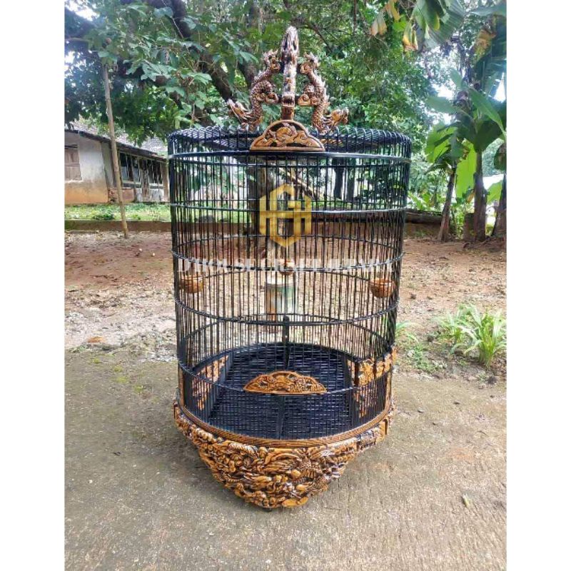 Sangkar Murai Jati Ukir Naga