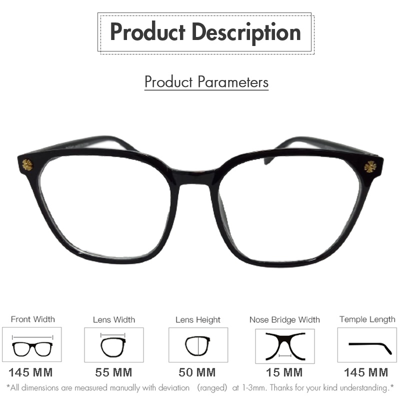 COD Kacamata Anti Radiasi Komputer Hp Kacamata Oversize Square Korea Gaya Wanita Pria Clear Frame Kacamata Fashion Cewek Cowok Kacamata Blueray Kaca mata Murah Terlaris Fashion  Siswa