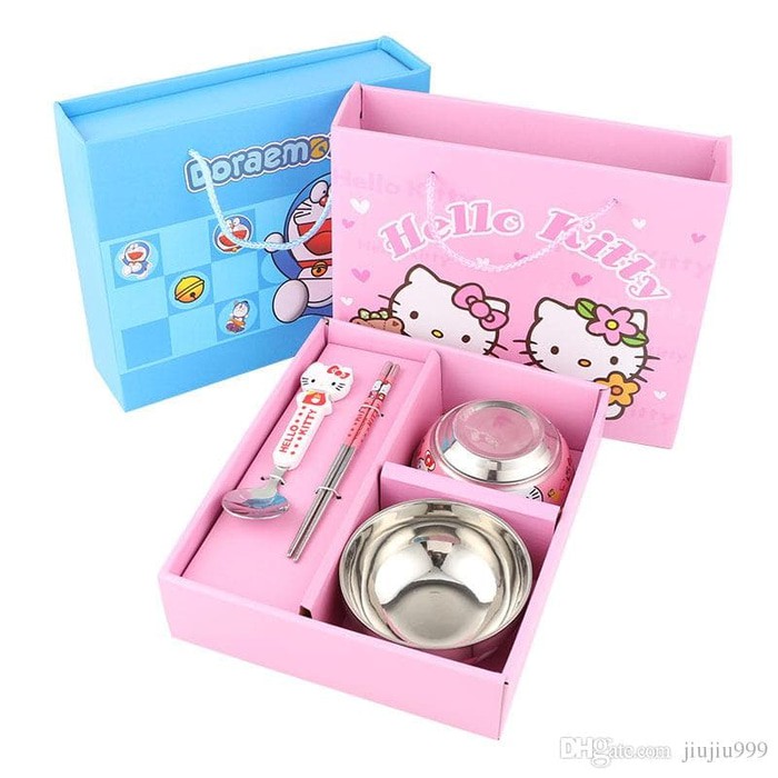 MANGKOK KARAKTER SET STAINLESS