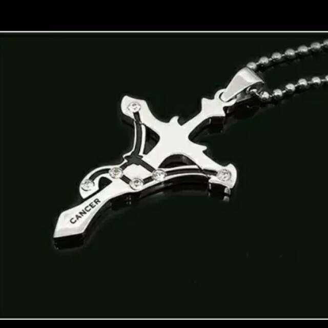 Kalung Zodiak CANCER titanium asli impor korea FREE ONGKIR