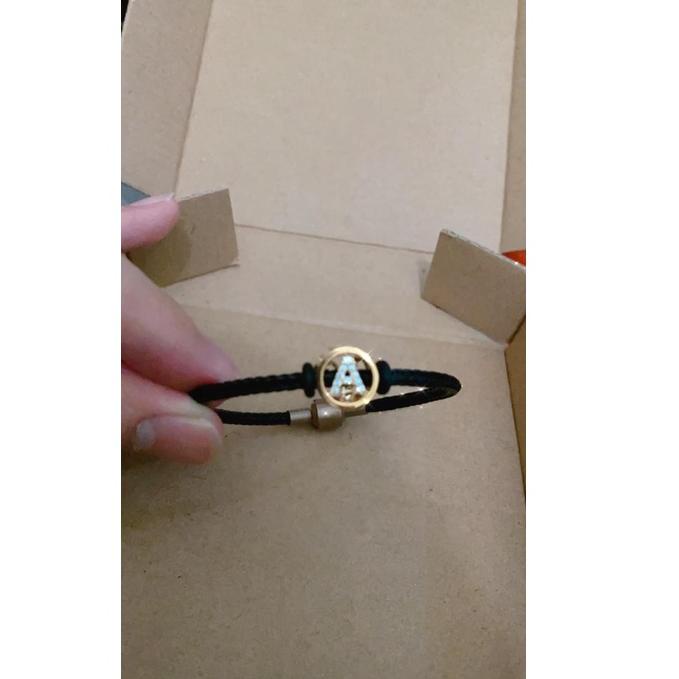 Wow Murah Meriah.. Gelang tali liontin alphabet emas asli kadar 8K/375