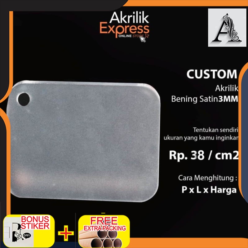 Grosir Custom potongan akrilik hitam 2mm