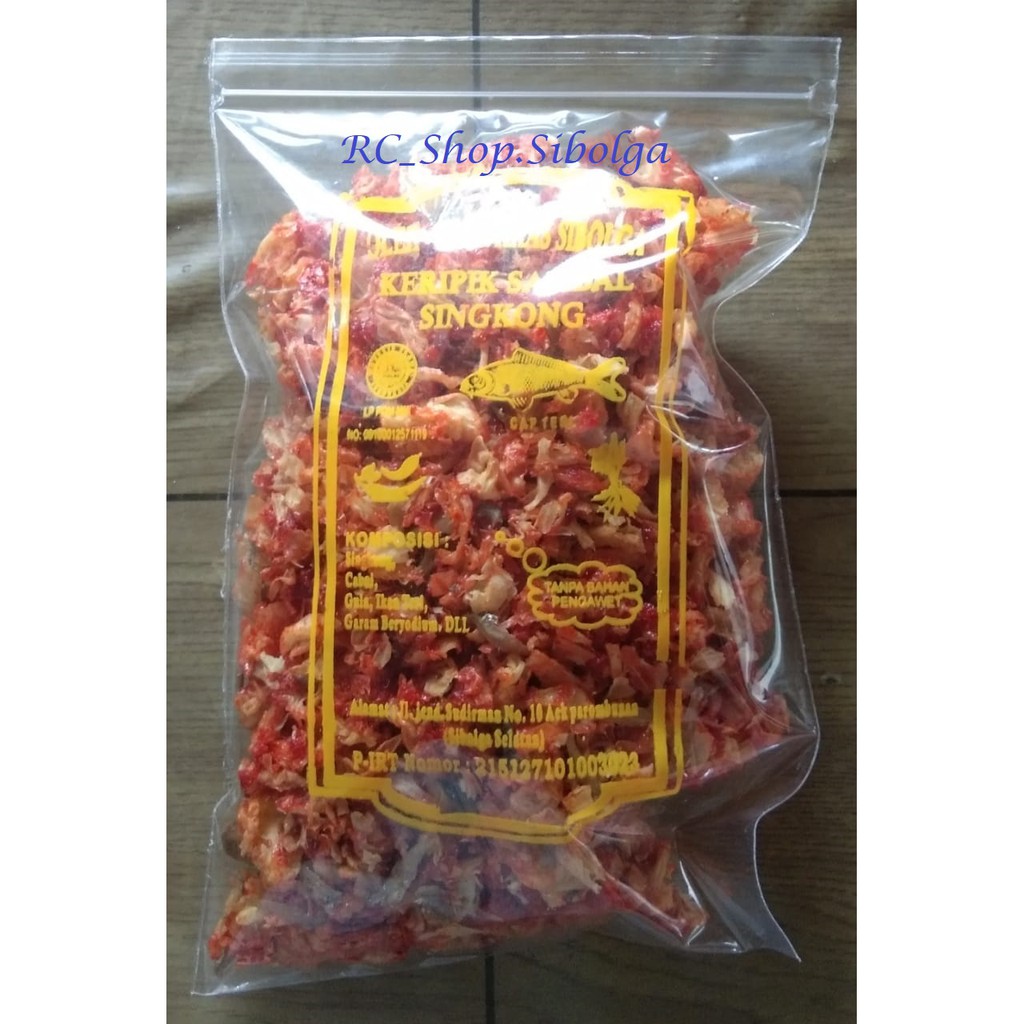 

Keripik Sambal Singkong Sibolga 0,5 Kg Rp. 29.000/Bungkus