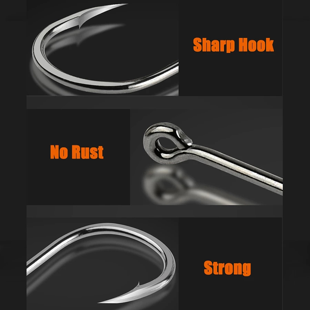 LANFY Fishing Accessories Barbed Fishing Hook Fishing Tools Bait Hook Fishhooks Carp Fishing Catfish Sea Hook Fishing Tackle Pesca with Hooks Circle Hooks