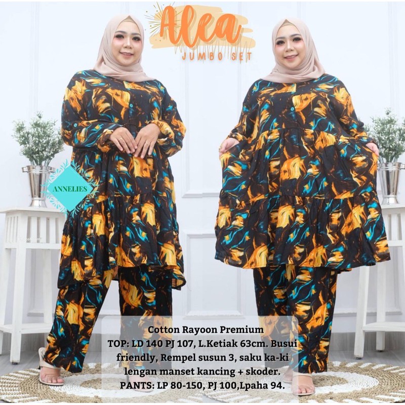 NEW LD 140 ALEA SET JUMBO MOELA SETELAN JUMBO RAYON VISVOSE ORI PREMIUM ADEM