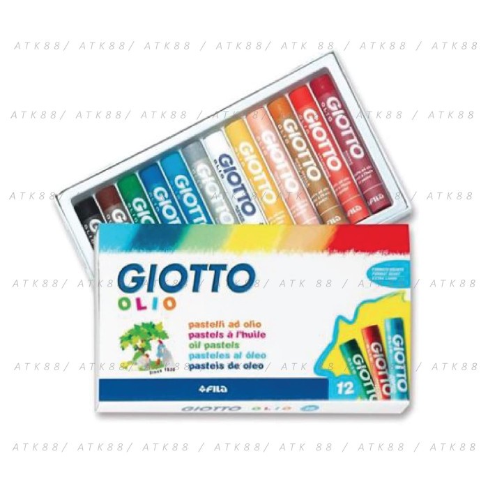 

PASTEL-DRY-OIL- CRAYON PASTEL 12 WARNA OLIO GIOTTO -OIL-DRY-PASTEL.