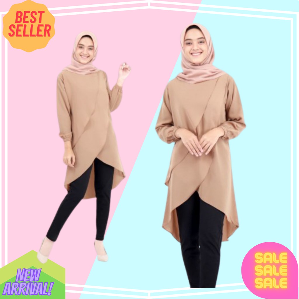 Tunik Pakaian Baju Atasan Wanita Muslim Fashion Cantik Unik Lucu Desmira Shopee Indonesia