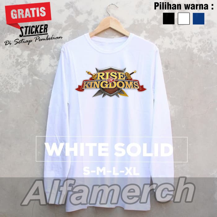 Baju Kaos Lengan Panjang RISE OF KINGDOMS Simple Keren NEW DESIGN