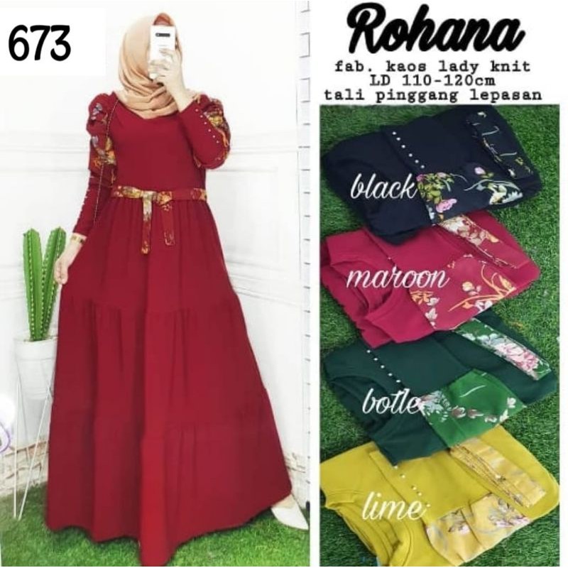 fhasion wanita-gamis kaos knite tangan bunga mutiara  premium import/termurah/terbaru/terlaris/