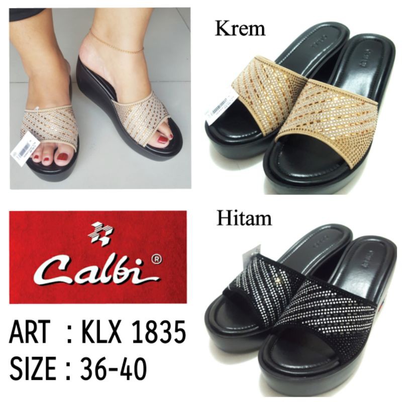 SANDAL SELOP WEDGES KLX 1835 ORIGINAL BY CALBI SIZE 36-40 100% ORIGINAL