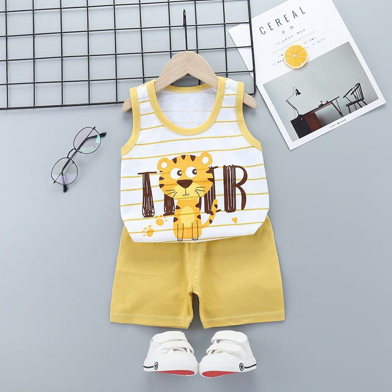 Setelan baju anak import/setelan singlet impor anak/setelan kaos oblong anak/ baju anak import