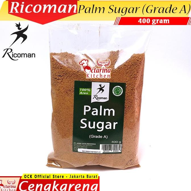 

Big Sale RICOMAN Palm Sugar 400 gr - Halal - 100% Gula Aren 400gr - Gula Palem Big Sale