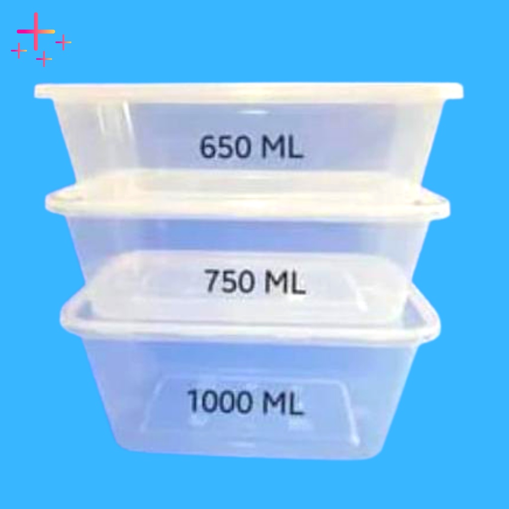 KOTAK MAKAN THINWALL OMPRENG PLASTIK 500 ML, 650 ML, 750 ML, 1000 ML