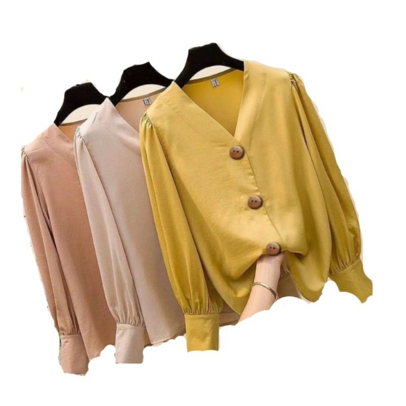 [BISA COD] BAJU BLOUSE KOREA / OWLY BLOUSE / ATASAN WANITA ALA KOREA