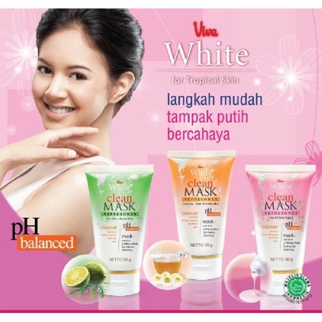 Viva White Clean Mask Refreshing 50Gr