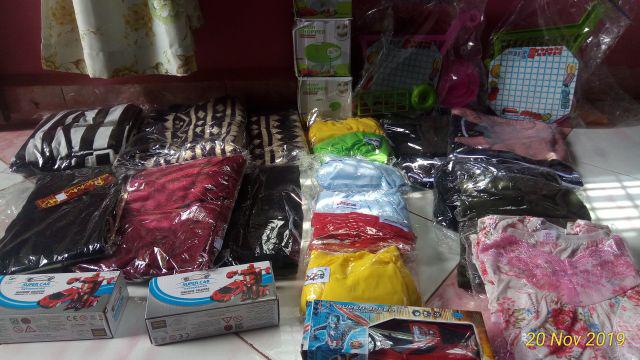 Batik Couple Keluarga Sania Ruffle Ori Ndoro Jowi Dnt Motif Manggar Coklat Rempel Bawah