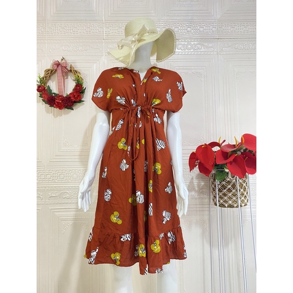 Daster ruffle serut / daster ruffle busui viral / daster serut rempel selutut-RedMickey