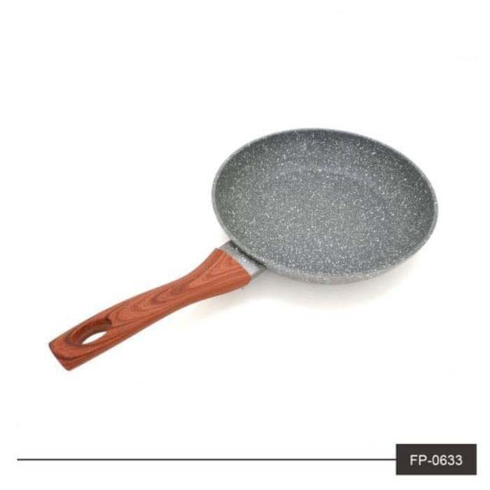 KH FP0633 26 CM WOODEN FRY PAN INDUCTION TEFLON MARBLE KAYU INDUKSI WAJAN PENGGORENGAN KUALI PANCI