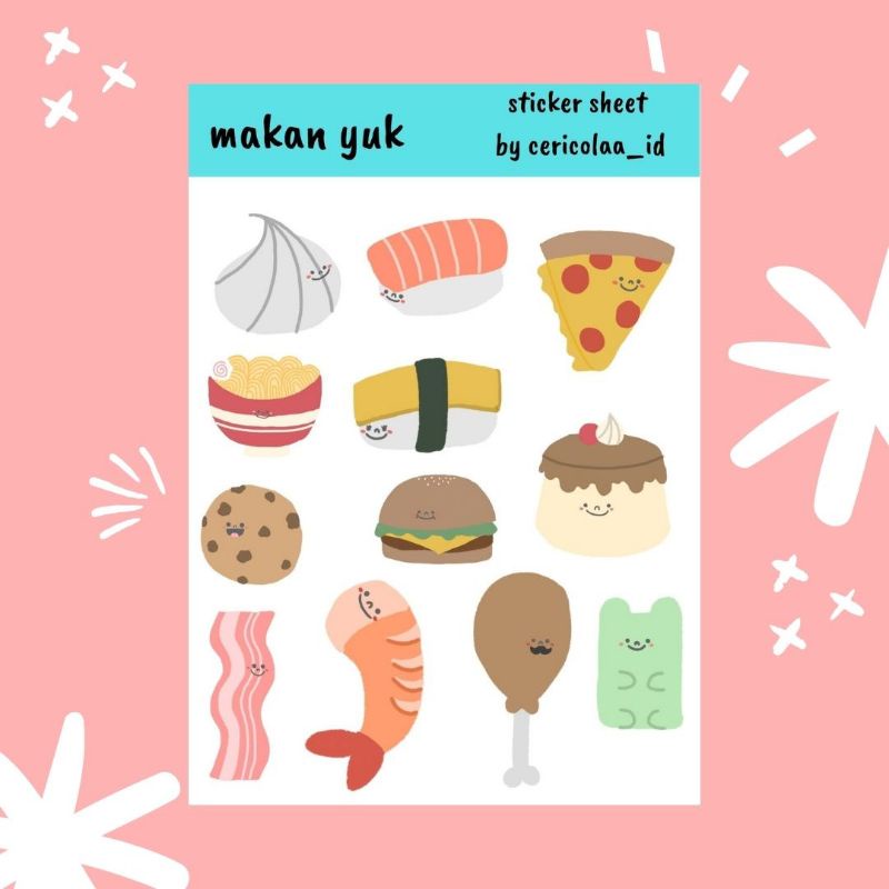 

Sticker Sheet Makan Yuk (kisscut)