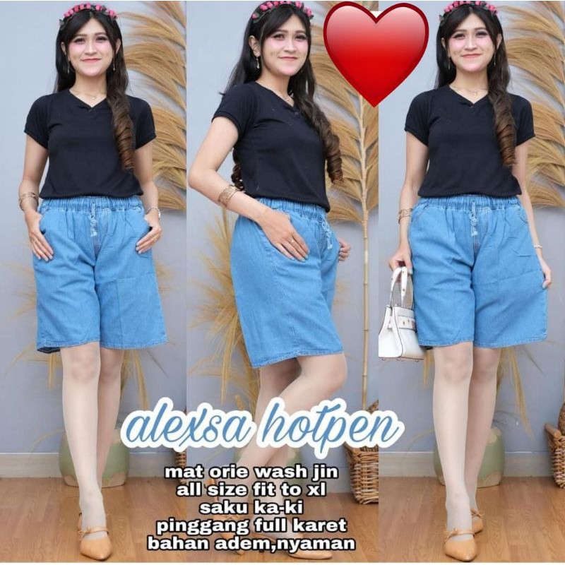 CELANA WANITA HOTPEN PENDEK MODEL 3/4  ATAS LUTUT BIG SIZE JUMBO MURAH